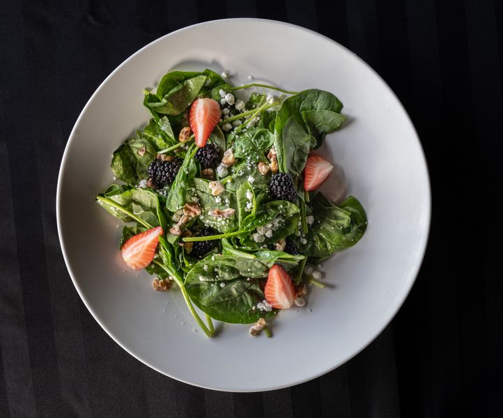 Heritage beet salad with goat cheese and walnuts
