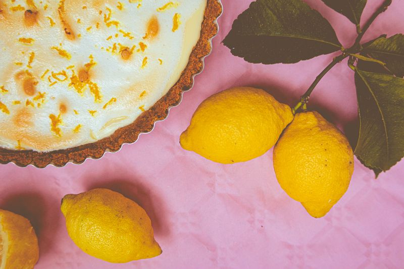 Classic French lemon tart with Italian meringue topping